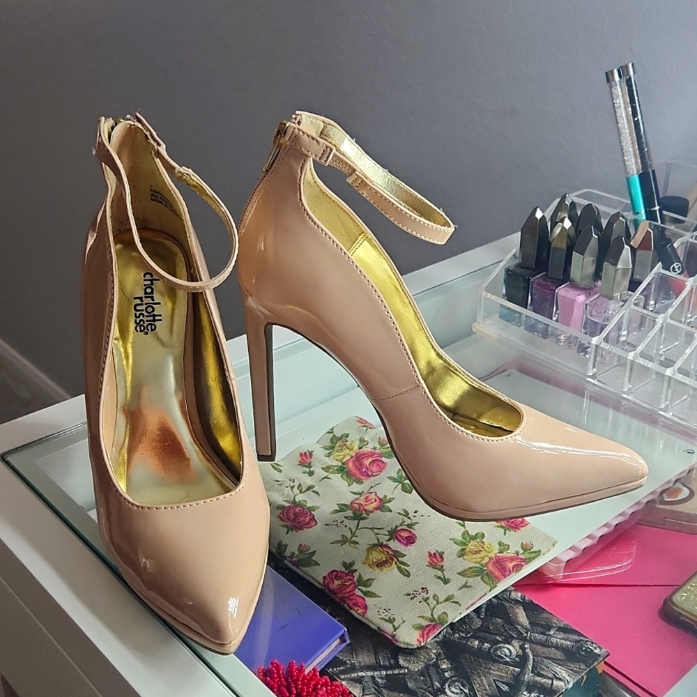 Ankle strap stiletto heels